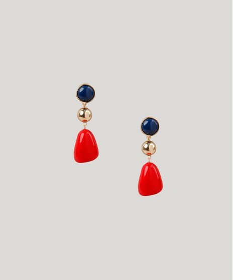 Brinco-Feminino-com-Pingentes-Coloridos-Dourado-9207470-Dourado_1