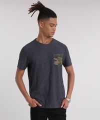 Camiseta-Masculina-com-Bolso-Estampado-Camuflado-Manga-Curta-Gola-Careca-Cinza-Mescla-Escuro-9210878-Cinza_Mescla_Escuro_1