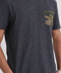 Camiseta-Masculina-com-Bolso-Estampado-Camuflado-Manga-Curta-Gola-Careca-Cinza-Mescla-Escuro-9210878-Cinza_Mescla_Escuro_4