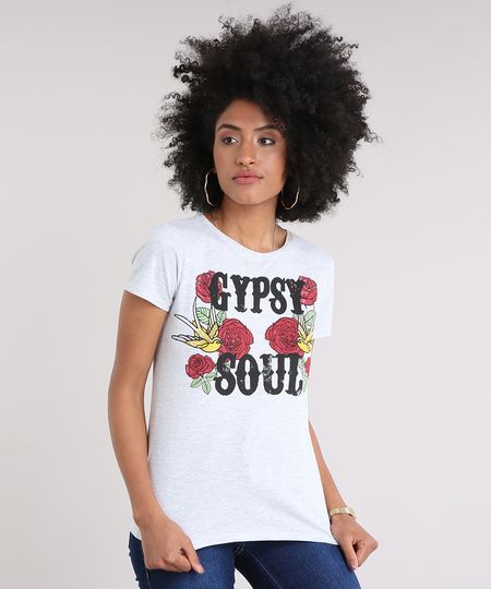 Blusa-Feminina--Gypsy-Soul--com-Estampa-Floral-Manga-Curta-Decote-Redondo-Cinza-Mescla-Claro-9215634-Cinza_Mescla_Claro_1