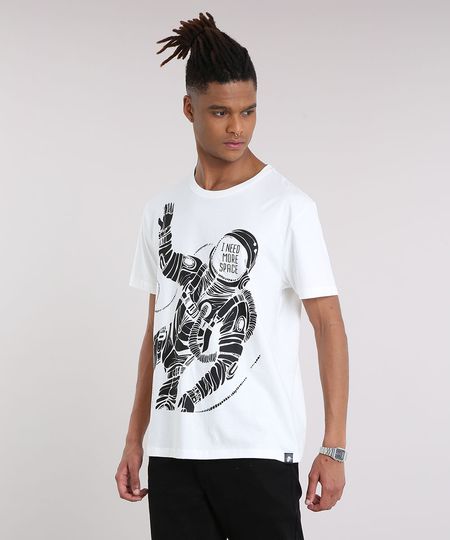 Camiseta-Masculina-Astronauta-Manga-Curta-Gola-Careca-Off-White-9194381-Off_White_1 Camiseta-Masculina-Astronauta-Manga-Curta-Gola-Careca-Off-White-9194381-Off_White_1