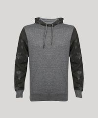 Blusao-Masculino-em-Moletom-com-Estampa-Floral-e-Bolso-Manga-Longa-Cinza-Mescla-Escuro-8843326-Cinza_Mescla_Escuro_6