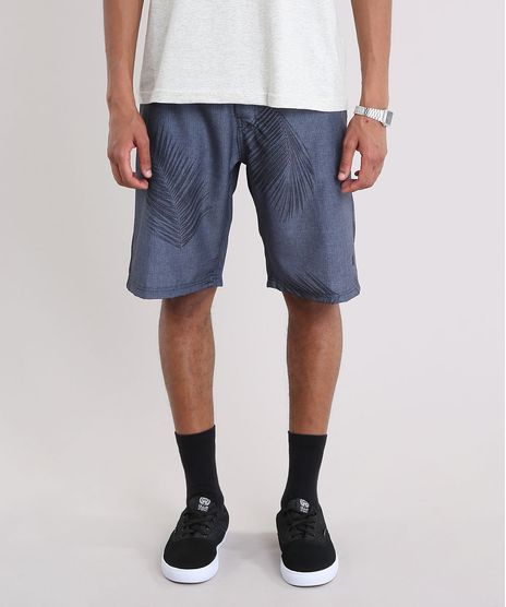 Bermuda-Surf-Masculina-Estampada-de-Folhagens-com-Bolsos-Azul-Marinho-9209949-Azul_Marinho_1