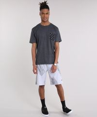 Bermuda-Surf-Masculina-Estampada-de-Folhagens-com-Bolsos-Cinza-Claro-9209949-Cinza_Claro_3