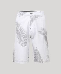 Bermuda-Surf-Masculina-Estampada-de-Folhagens-com-Bolsos-Cinza-Claro-9209949-Cinza_Claro_5
