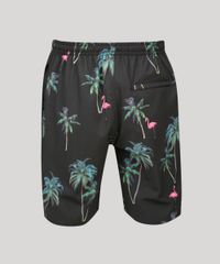 Bermuda-Masculina-Estampada-de-Coqueiros-e-Flamingos-com-Bolsos-Preta-9158966-Preto_6 Bermuda-Masculina-Estampada-de-Coqueiros-e-Flamingos-com-Bolsos-Preta-9158966-Preto_6