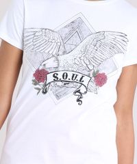 Blusa-Feminina--Soul--com-Estampa-de-Aguia-Manga-Curta-Decote-Redondo-Off-White-9211804-Off_White_4
