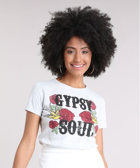 Blusa-Feminina--Gypsy-Soul--com-Estampa-Floral-Manga-Curta-Decote-Redondo-Cinza-Mescla-Claro-9211799-Cinza_Mescla_Claro_1