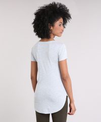 Blusa-Feminina-Vilas-Disney-Manga-Curta-Decote-Redondo-Cinza-Mescla-Claro-9251678-Cinza_Mescla_Claro_2