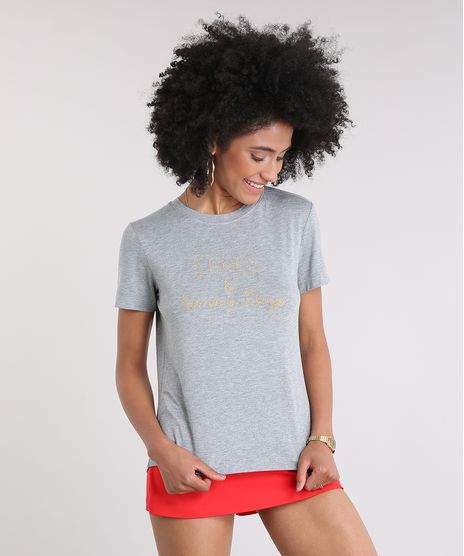 Blusa-Feminina--Shoes-e-Sunny-Days--Bordada-Manga-Curta-Decote-Redondo-Cinza-Mescla-9241669-Cinza_Mescla_1