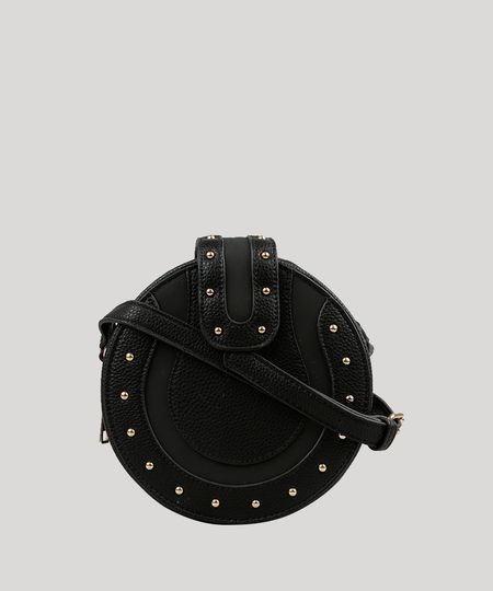 Bolsa-Redonda-Feminina-Transversal-com-Recortes-e-Tachas-Preta-8926674-Preto_1