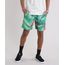 Bermuda-Masculina-Estampada-de-Folhagem-com-Araras-com-Bolsos-Verde-9226915-Verde_1