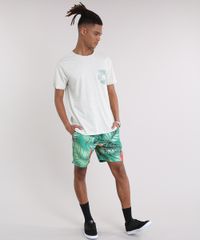 Bermuda-Masculina-Estampada-de-Folhagem-com-Araras-com-Bolsos-Verde-9226915-Verde_3