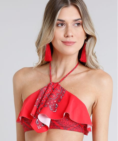Biquini-Top-Halter-Neck-Estampado-Bandana-com-Bojo-Removivel-Protecao-UV50--Vermelho-9219921-Vermelho_1