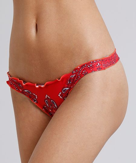 Biquini-Calcinha-Tanga-Levanta-Bumbum-Estampado-Bandana-com-Protecao-UV50--Vermelho-9219922-Vermelho_1