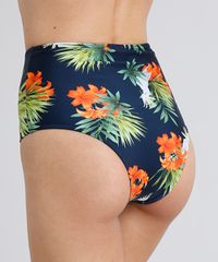 Biquini-Calcinha-Hot-Pant-Estampada-Floral-com-Protecao-UV50--Azul-Marinho-9221114-Azul_Marinho_2