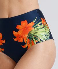 Biquini-Calcinha-Hot-Pant-Estampada-Floral-com-Protecao-UV50--Azul-Marinho-9221114-Azul_Marinho_4