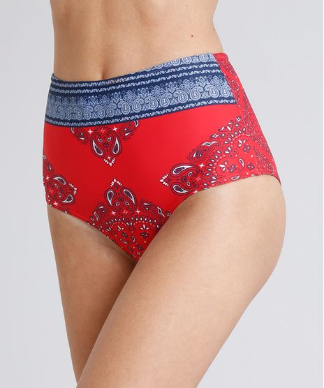 Biquini-Calcinha-Hot-Pant-Estampada-Bandana-com-Protecao-UV50--Vermelho-9219924-Vermelho_1
