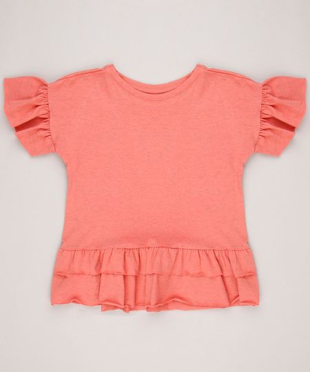 Blusa-Infantil-com-Babados-Manga-Curta-Decote-Redondo-Coral-9233135-Coral_1