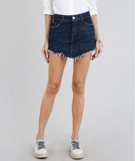 Saia-Jeans-Feminina-Diamond-e-Barra-Desfiada-Azul-Escuro-9259212-Azul_Escuro_1