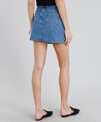 Saia-Jeans-Feminina-com-Faixa-Lateral--Azul-Medio-9209356-Azul_Medio_2