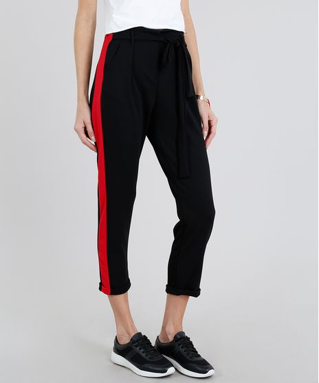 Calca-Feminina-Clochard-com-Faixas-Laterais-e-Faixa-para-Amarrar-Preta-9255407-Preto_1