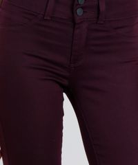 Calca-de-Sarja-Feminina-Super-Skinny-Pull-Up--Vinho-9274701-Vinho_4