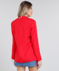 Blazer-Feminino-Reto-com-Fenda-e-Laco-Gola-Tailleur-Manga-Longa-Vermelho-9181377-Vermelho_2