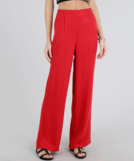 Calca-Feminina-Pantalona-com-Bolsos-Vermelha-9182726-Vermelho_1