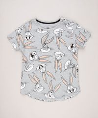 Blusa-Infantil-Estampada-do-Pernalonga-Manga-Curta-Decote-Redondo-Cinza-Mescla-9220305-Cinza_Mescla_1