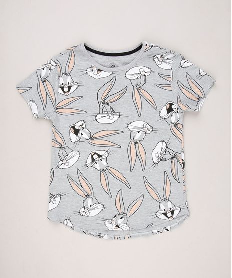 Blusa-Infantil-Estampada-do-Pernalonga-Manga-Curta-Decote-Redondo-Cinza-Mescla-9220305-Cinza_Mescla_1
