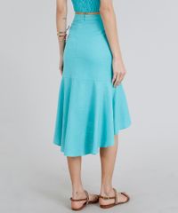 Saia-Feminina-Midi-com-Linho-Verde-Agua-9095654-Verde_Agua_2