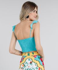 Regata-Feminina-Cropped-em-Linho-com-Babado-Alcas-Finas-Decote-V-Verde-Agua-9093453-Verde_Agua_2