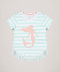 Blusa-Infantil-Listrada-Sereia-Manga-Curta-Decote-Redondo-em-Algodao---Sustentavel-Verde-Claro-9238716-Verde_Claro_1