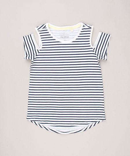 Blusa-Infantil-Open-Shoulder-Listrada-Mullet-Manga-Curta-Decote-Redondo-em-Algodao---Sustentavel-Off-White-9238394-Off_White_1