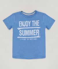 Camiseta-Infantil--Enjoy-The-Summer--Manga-Curta-Gola-Careca-Azul-9233848-Azul_1