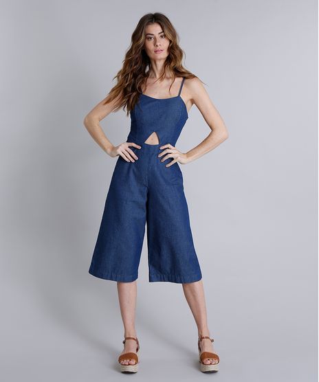 Macacao-Jeans-Feminino-Pantacourt-com-Vazado-Alcas-Finas-Azul-Escuro-9248858-Azul_Escuro_1