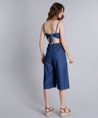 Macacao-Jeans-Feminino-Pantacourt-com-Vazado-Alcas-Finas-Azul-Escuro-9248858-Azul_Escuro_2