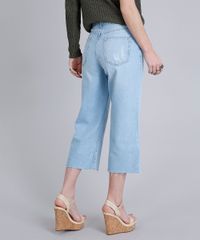 Calca-Jeans-Feminina-Pantacourt-com-Puidos-Delave-9217840-Delave_2