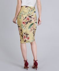 Saia-Feminina-Midi-Estampada-Floral-Transpassada-com-Laco-Amarela-9189864-Amarelo_2