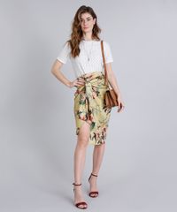 Saia-Feminina-Midi-Estampada-Floral-Transpassada-com-Laco-Amarela-9189864-Amarelo_3