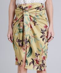 Saia-Feminina-Midi-Estampada-Floral-Transpassada-com-Laco-Amarela-9189864-Amarelo_4