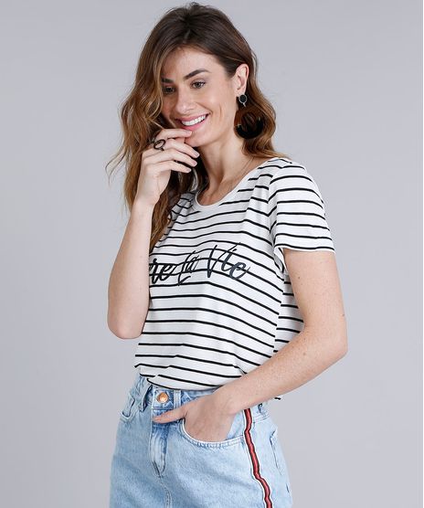 Blusa-Feminina-Listrada--Vivre-La-Vie--Manga-Curta-Decote-Redondo-Off-White-9273380-Off_White_1