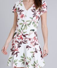 Vestido-Feminino-Curto-Estampado-Floral-com-Babado-Manga-Curta-Decote-V-Bege-Claro-9214258-Bege_Claro_4