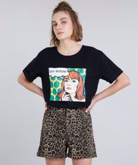 T-Shirt-Feminina-Manga-Curta-Oversized--Less-Mimimi--Preta-9296968-Preto_1