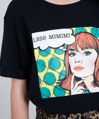 T-Shirt-Feminina-Manga-Curta-Oversized--Less-Mimimi--Preta-9296968-Preto_5