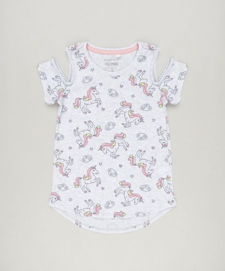 Blusa-Infantil-Open-Shoulder-Estampada-de-Unicornios-Mullet-Manga-Curta-Decote-Redondo-Cinza-Mescla-9238451-Cinza_Mescla_1