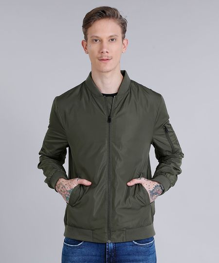 Jaqueta-Masculina-Bomber-com-Bolsos-Verde-Militar-8846523-Verde_Militar_1 Jaqueta-Masculina-Bomber-com-Bolsos-Verde-Militar-8846523-Verde_Militar_1