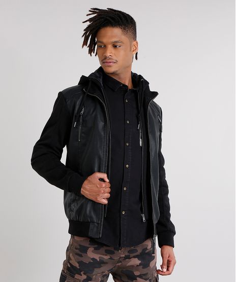 Jaqueta-Masculina-2-em-1-com-Capuz-Removivel-em-Moletom-Preto-8855307-Preto_1