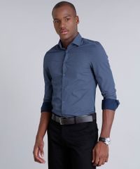 Camisa-Masculina-Slim-Mini-Print-Manga-Longa-Azul-Marinho-8584470-Azul_Marinho_1